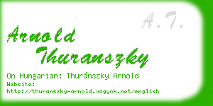 arnold thuranszky business card